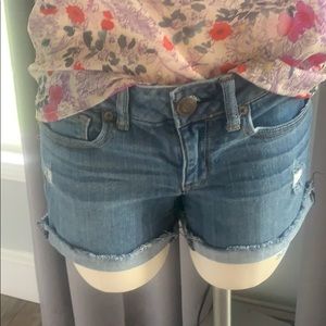 American Eagle denim midi shorts